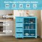 Costway Buffet Sideboard Table Kitchen Storage Cabinet with Drawers & Doors Blue/White/Green